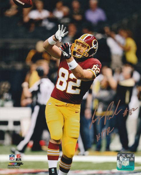 Logan Paulsen autograph 8x10, Washington Redskins, HTTR inscription