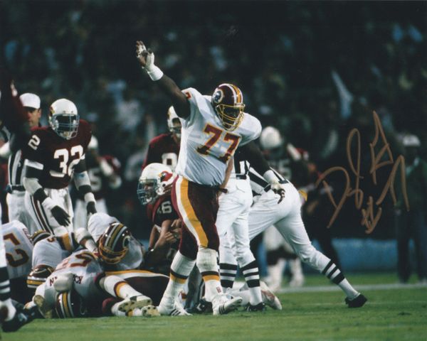 Darryl Grant autograph 8x10, Washington Redskins