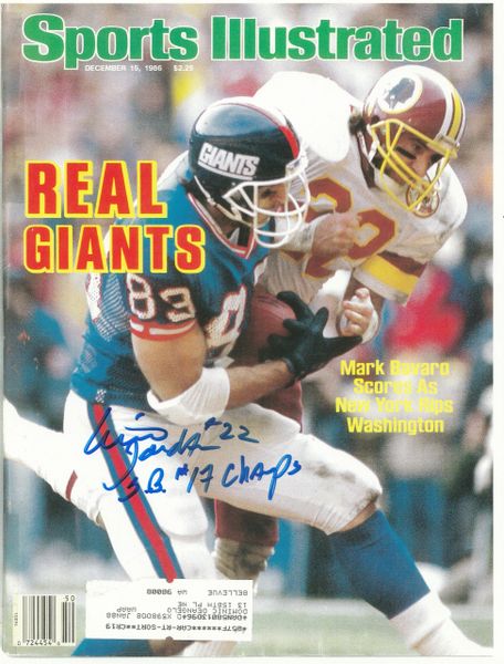 Curtis Jordan autograph 8.5x11 photo, Washington Redskins, SB 17 Champs