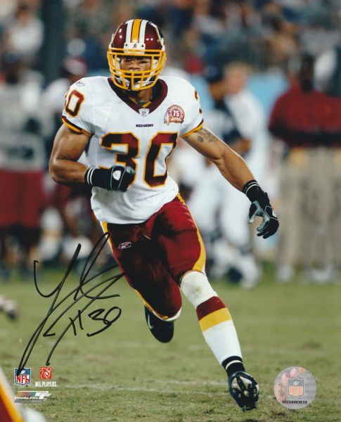 LaRon Landry autograph 8x10, Washington Redskins