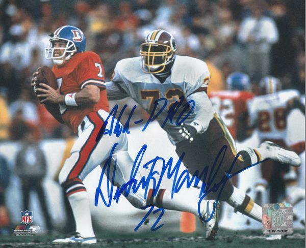 Dexter Manley autograph 8x10, Washington Redskins, All-Pro