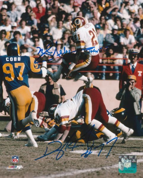 Mike Nelms & Darryl Grant autograph 8x10, Washington Redskins
