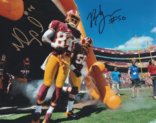 Niles Paul & Rob Jackson autograph 8x10, Washington Redskins