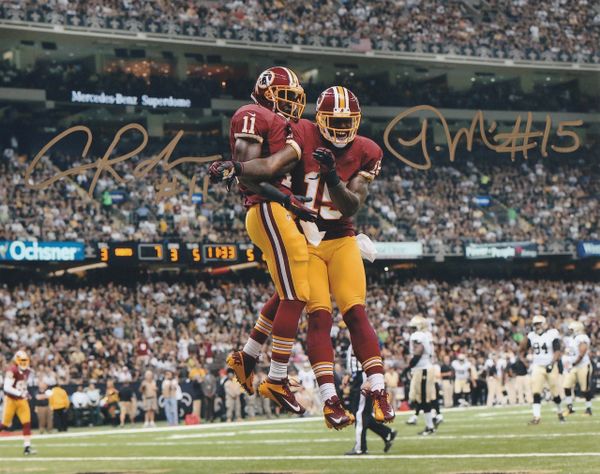 Aldrick Robinson & Josh Morgan autograph 8x10, Washington Redskins