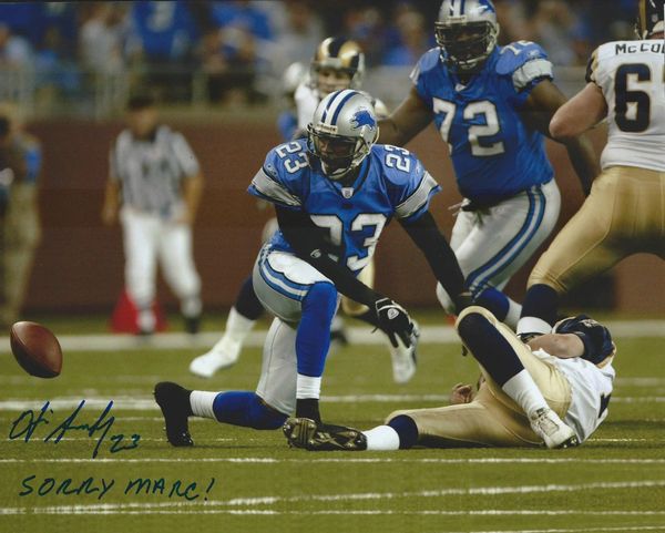 Otis Smith autograph 8x10, Detroit Lions with cool inscription