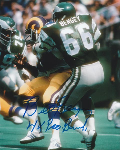 Bill Bergey autograph 8x10, Philadelphia Eagles, 4x Pro Bowl