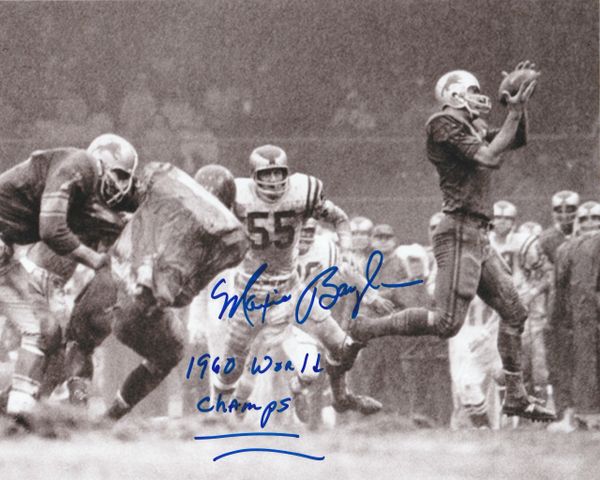Maxie Baughan autograph 8x10, Philadelphia Eagles, 1960 Champs