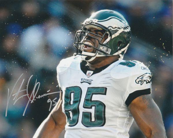 Victor Abiamiri autograph 8x10, Philadelphia Eagles