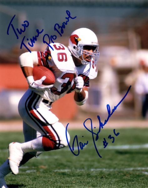 Vai Sikahema autograph 8x10, Phoenix Cardinals, 2x Pro Browl