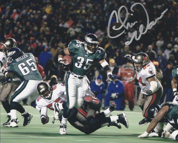 Chris Warren autograph 8x10, Philadelphia Eagles
