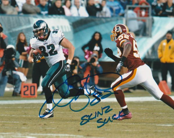 Owen Schmitt autograph 8x10, Philadelphia Eagles, cool inscription