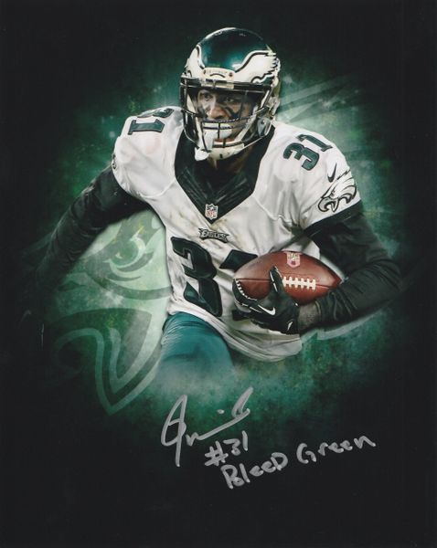 Jalen Mills autograph 8x10, Philadelphia Eagles, Bleed Green