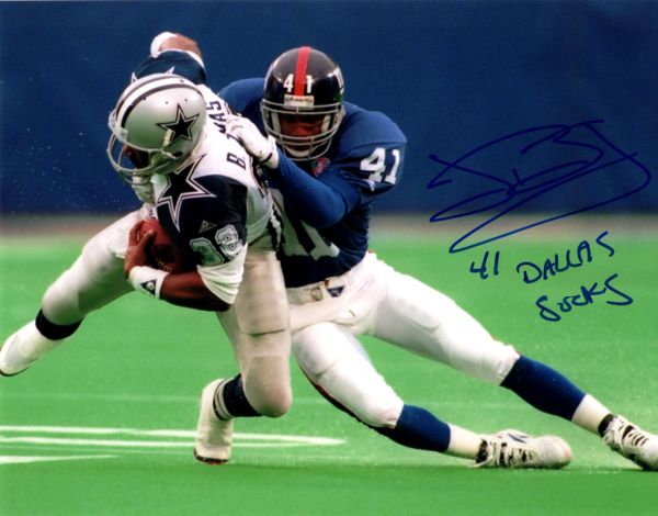 John Booty autograph 8x10, NY Giants..Dallas Sucks