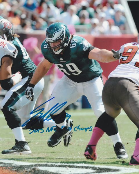 Evan Mathis autograph 8x10, Philadelphia Eagles, 2013 NFC East Champs