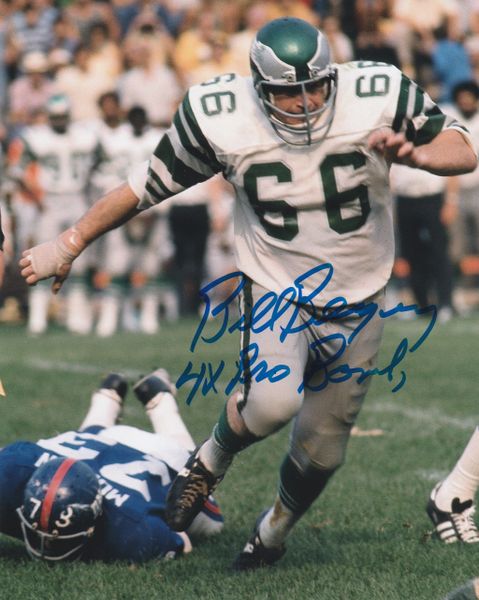 Bill Bergey autograph 8x10, Philadelphia Eagles, 4x Pro Bowl inscription