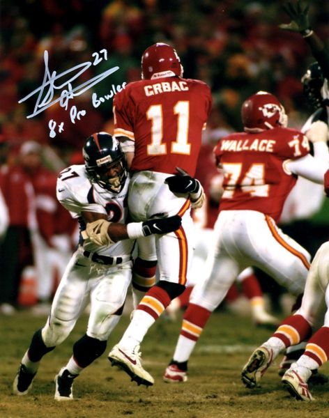 DENVER BRONCOS STEVE ATWATER SIGNED SUPER BOWL 8X10 HUGE HITTER