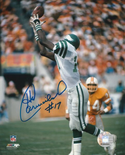 Harold Carmichael signed Philadelphia Eagles 8x10 Photo #17 (green