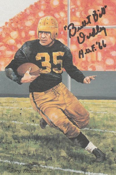 "Bullet Bill" Dudley signed Goal Line Art Card (GLAC), HOF 66