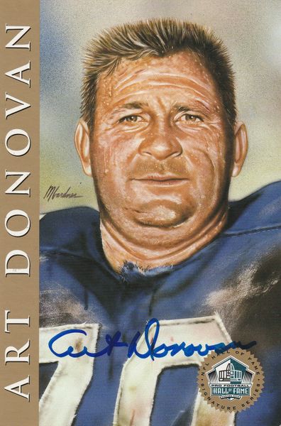 Art Donovan signed Signature Series Gold card