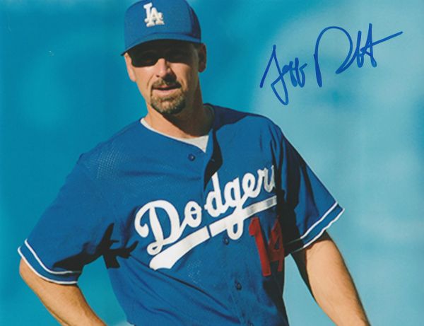 Jeff Reboulet autograph 8x10, Los Angeles Dodgers