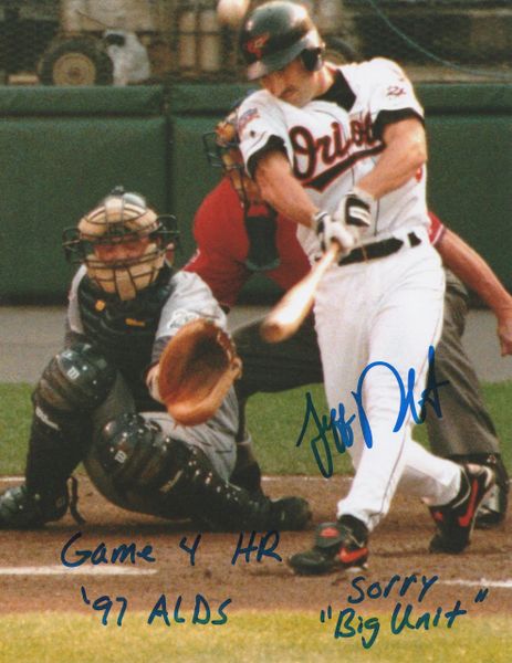 Jeff Reboulet autograph 8x10, Baltimore Orioles, RARE INSCRIPTIONS