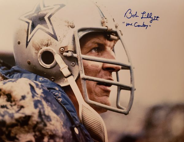 Bob Lilly autograph 11x14, Dallas Cowboys, "Mr. Cowboy"