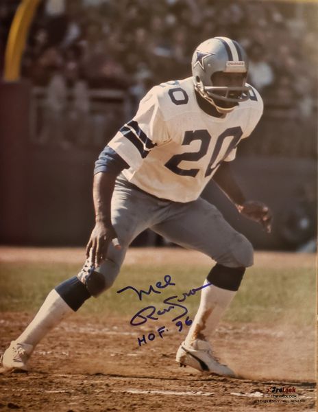 Mel Renfro autograph 8x10, Dallas Cowboys, HOF 96