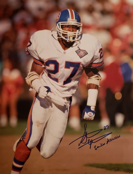 Steve Atwater autograph 11x14, Denver Broncos, Smilin Assassin