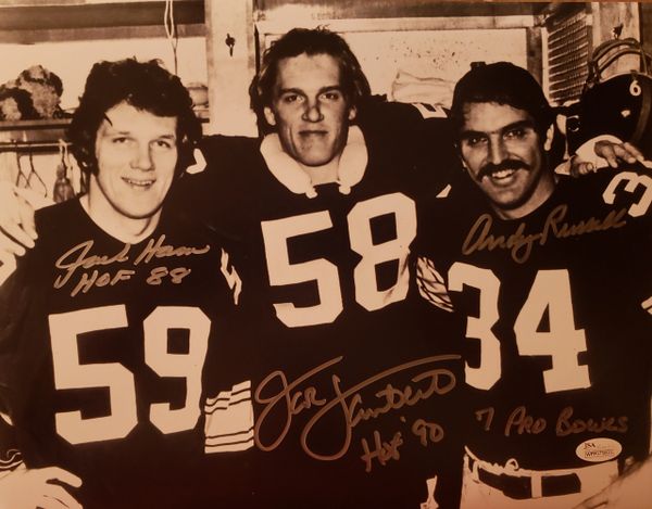 Lambert/Ham/Russell autograph 11x14, Pittsburgh Steelers