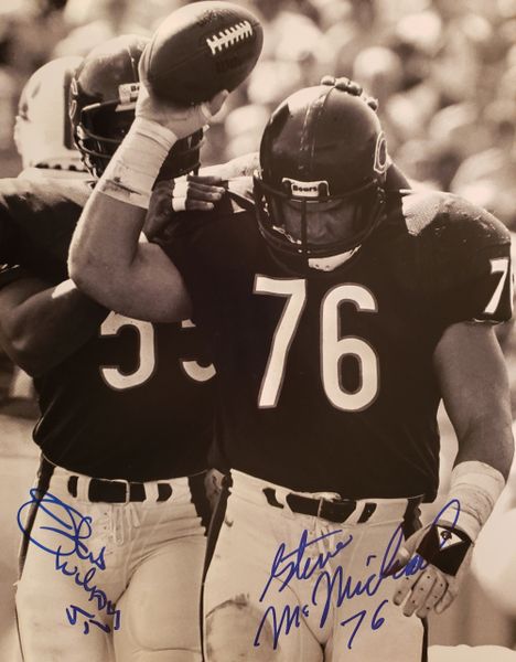 Otis Wilson & Steve McMichael autograph 11x14, Chicago Bears