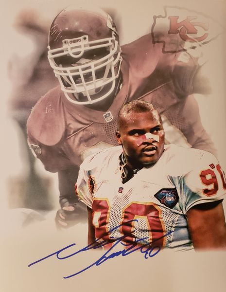 Neil Smith autograph 11x14, Kansas City Chiefs