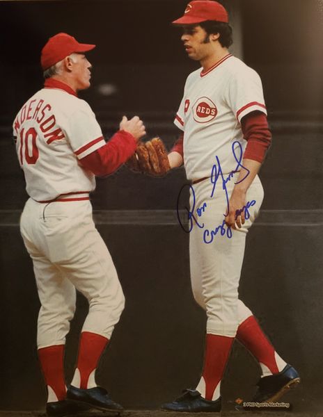 Ross Grimsley autograph 8x10, Cincinnati Reds, Crazy Eyes