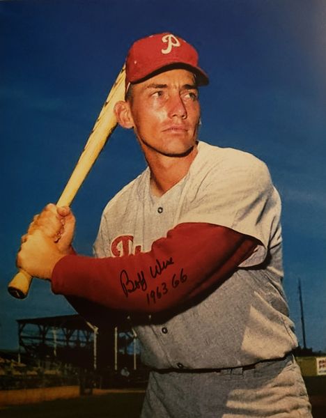 Bobby Wine autograph 11x14, Philadelphia Phillies, 1963 GG