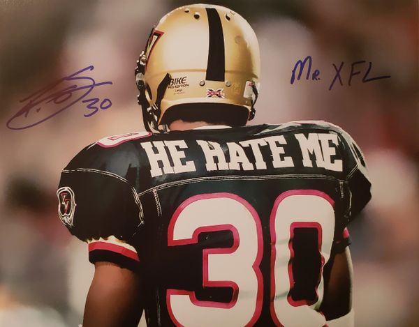 Rod "He Hate Me" Smart autograph 11x14 XFL, Mr. XFL