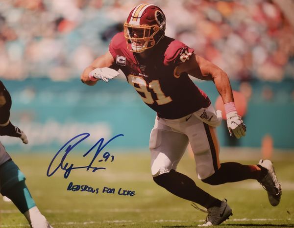 Ryan Kerrigan autograph 11x14, Washington Redskins, Redskins for Life