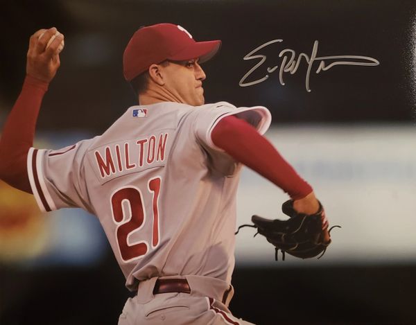 Eric Milton autograph 11x14, Philadelphia Phillies