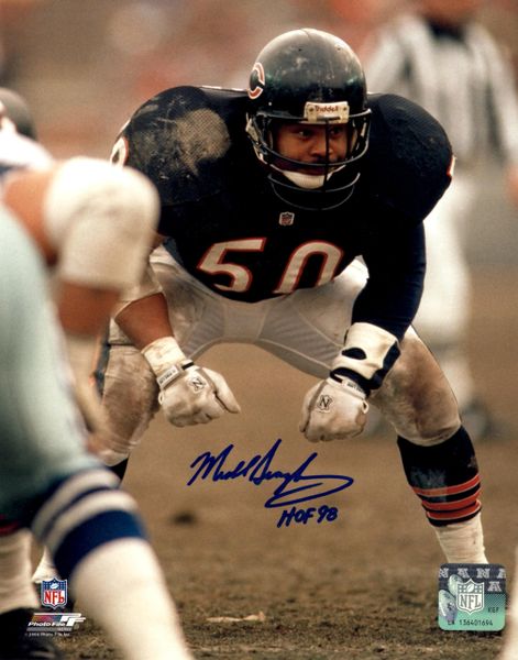 Mike Singletary autographed 8x10, Chicago Bears, HOF 98
