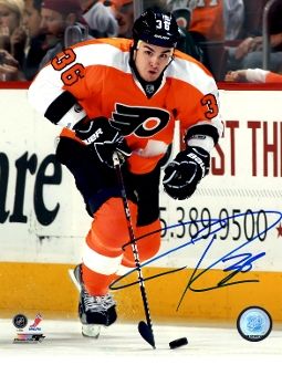 John LeClair Autographed Philadelphia Flyers 8X10 Photo (Shot)