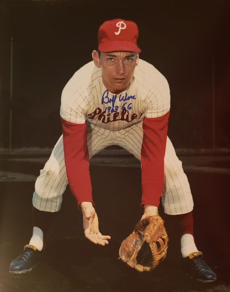 Bobby Wine autograph custom 11x14, Philadelphia Phillies, 1963 GG