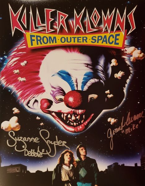 Suzanne Snyder/Grant Cramer autograph 11x14, Killer Klowns From Outer Space