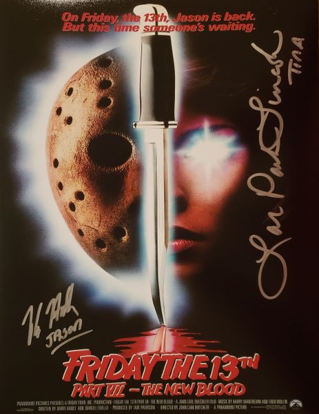 Kane Hodder/Lar Park Lincoln autograph 11x14, Friday the 13th Part VII