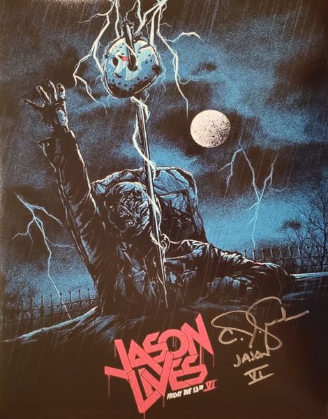 C.J. Graham autograph 11x14, Friday the 13th part VI, Jason Voorhees