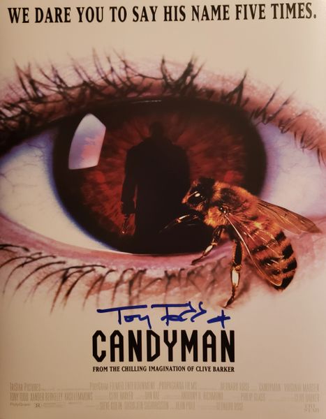 Tony Todd autograph 11x14, Candyman, movie poster image