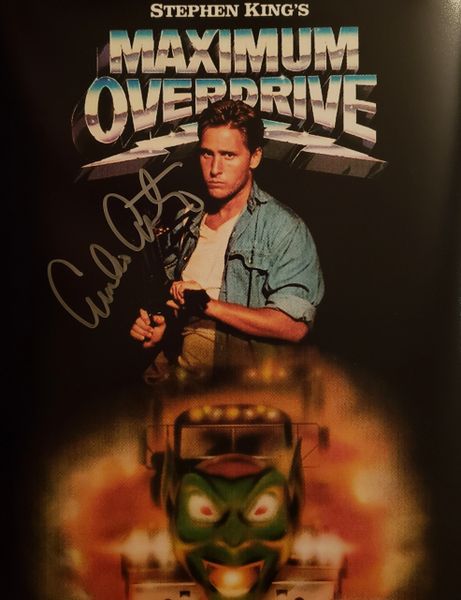 Emilio Estevez autograph 11x14, Maximum Overdrive