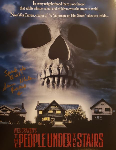 Sean Whalen autograph 11x14, The People Under The Stairs, 2 inscriptions