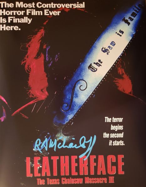 R.A. Mihailoff autograph 11x14, Leatherface, Texas Chainsaw Massacre II