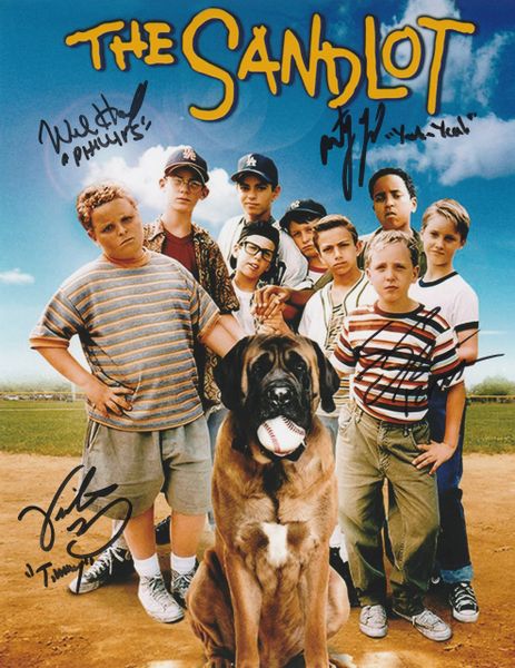 DiMattia/Horneff/York/Obedzinski autograph 8x10, The Sandlot, character names