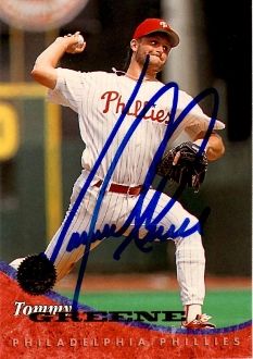 Tommy Greene autograph 1994 Leaf Card #133 Phillies