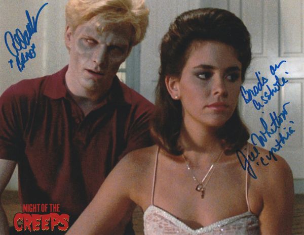 Jill Whitlow & Allan Kayser autograph 8x10, Night Of The Creeps, cool inscriptions