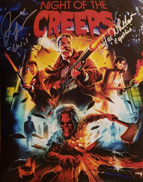 Jason Lively & Jill Whitlow autograph 11x14, Night Of The Creeps, character name inscriptions